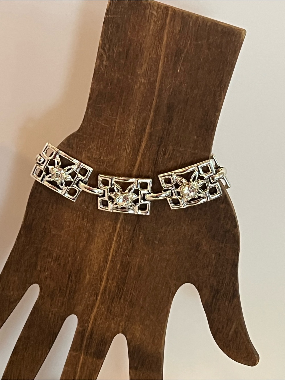 Vintage CZ Link Bracelet